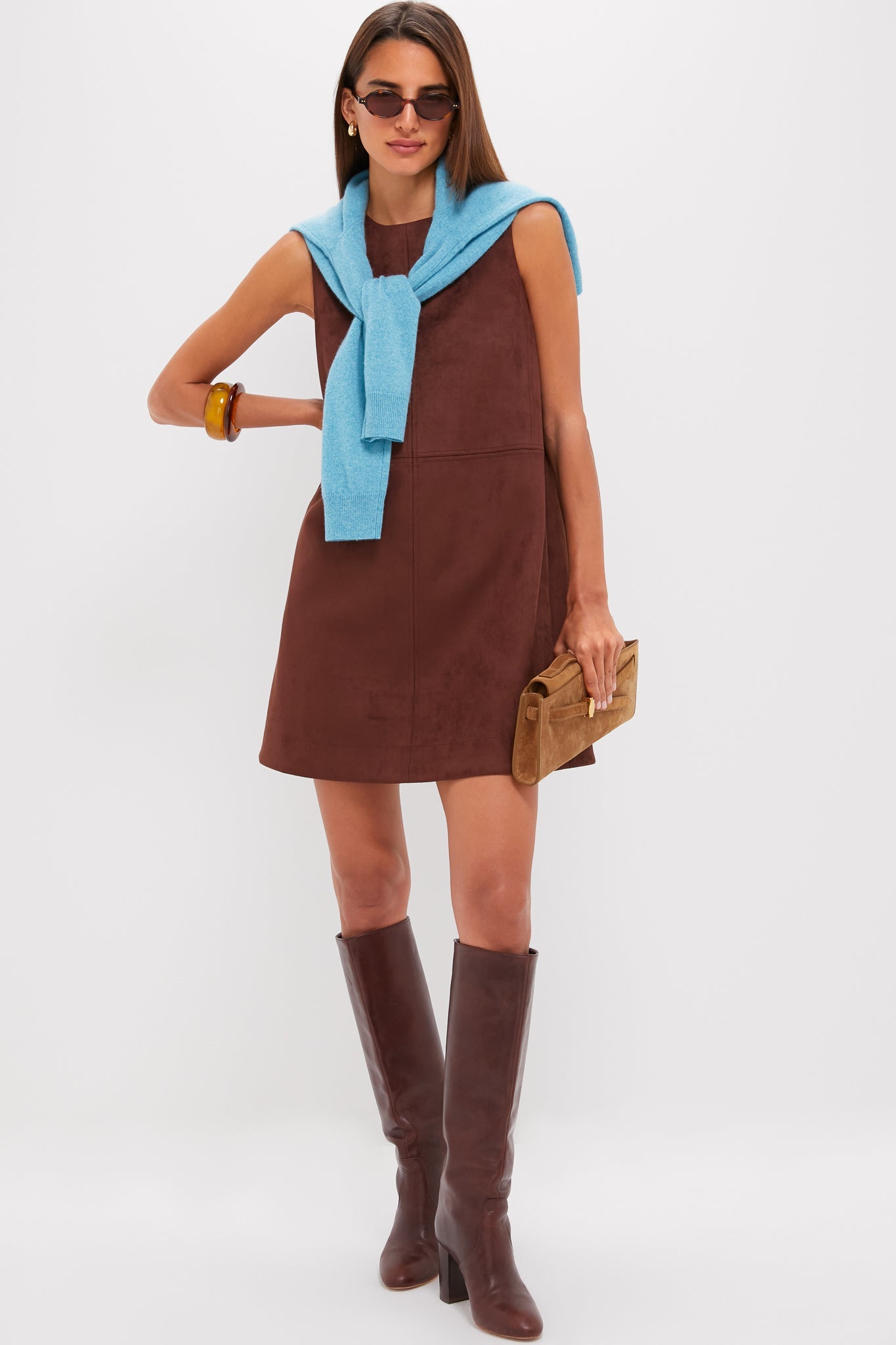 Ganache Vegan Suede Marlowe Dress