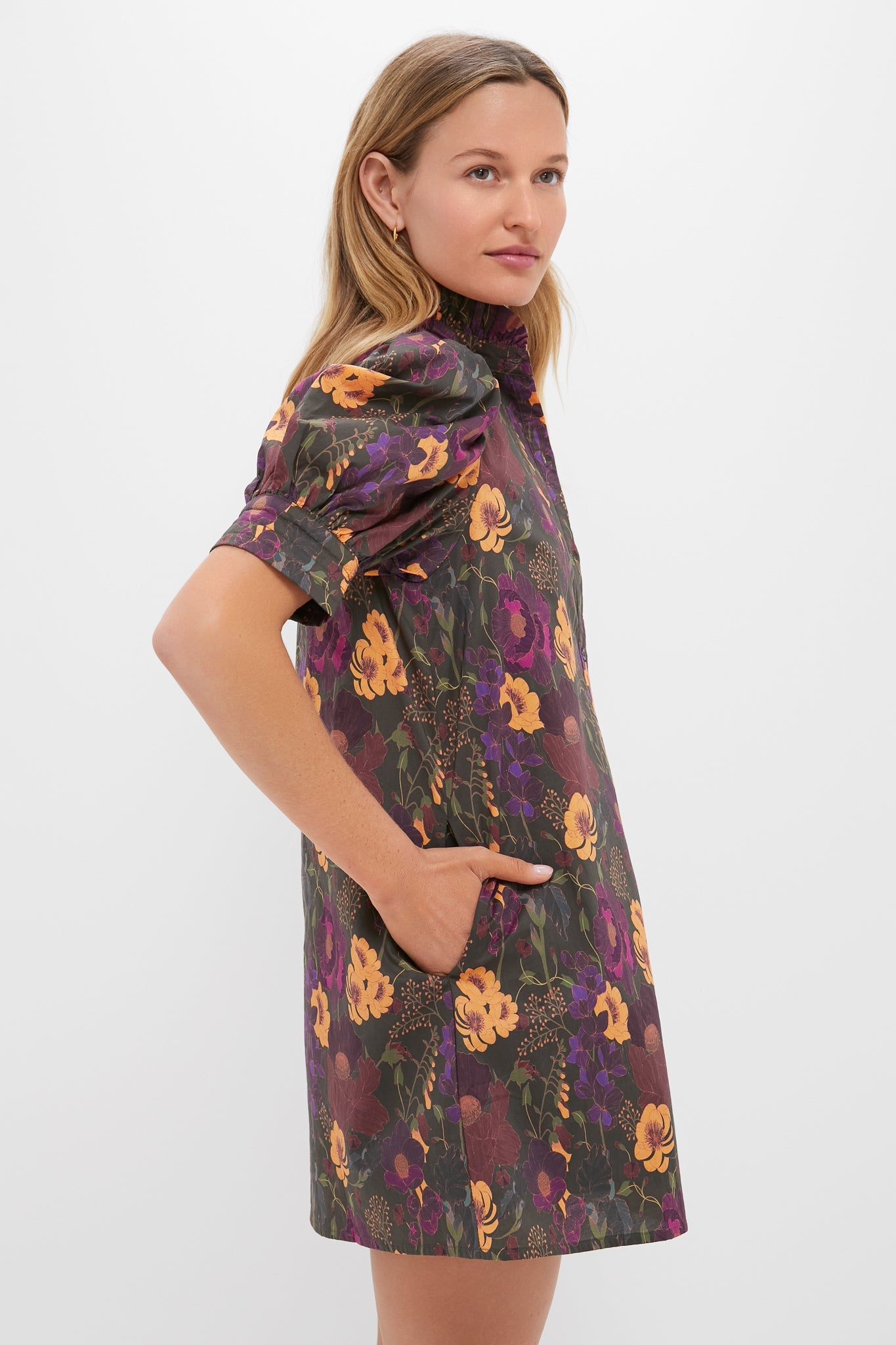 Burnt Orange Floral Louisa Mini Dress