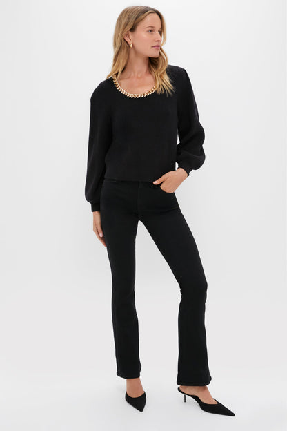 Black and Gold Chain Blythe Sweater