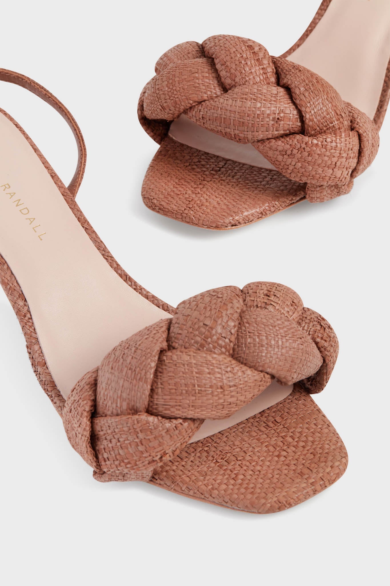 Brown Straw Avril Heels