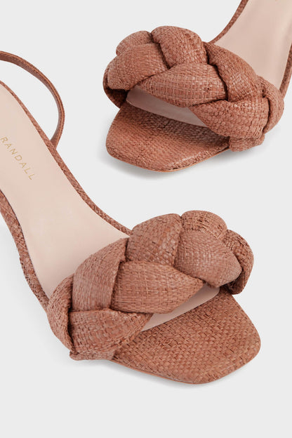 Brown Straw Avril Heels