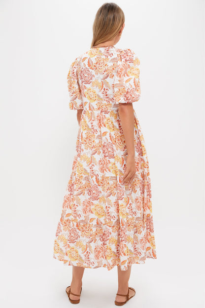 Saffron Floral Cisco Maxi Dress