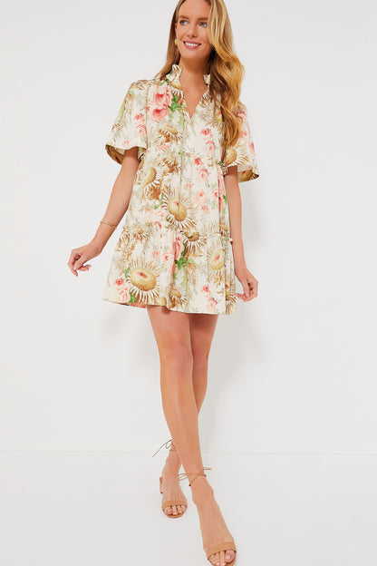 Sun Faded Floral Crawford Dress