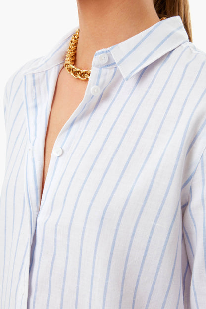 Pier Stripe Malibu Linen Shirt