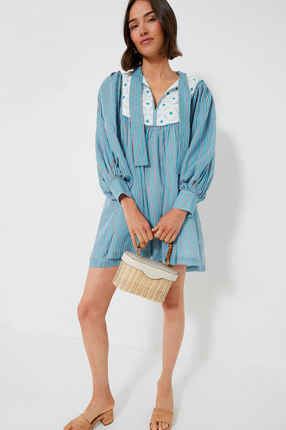 Blue Stripe Juliette Dress