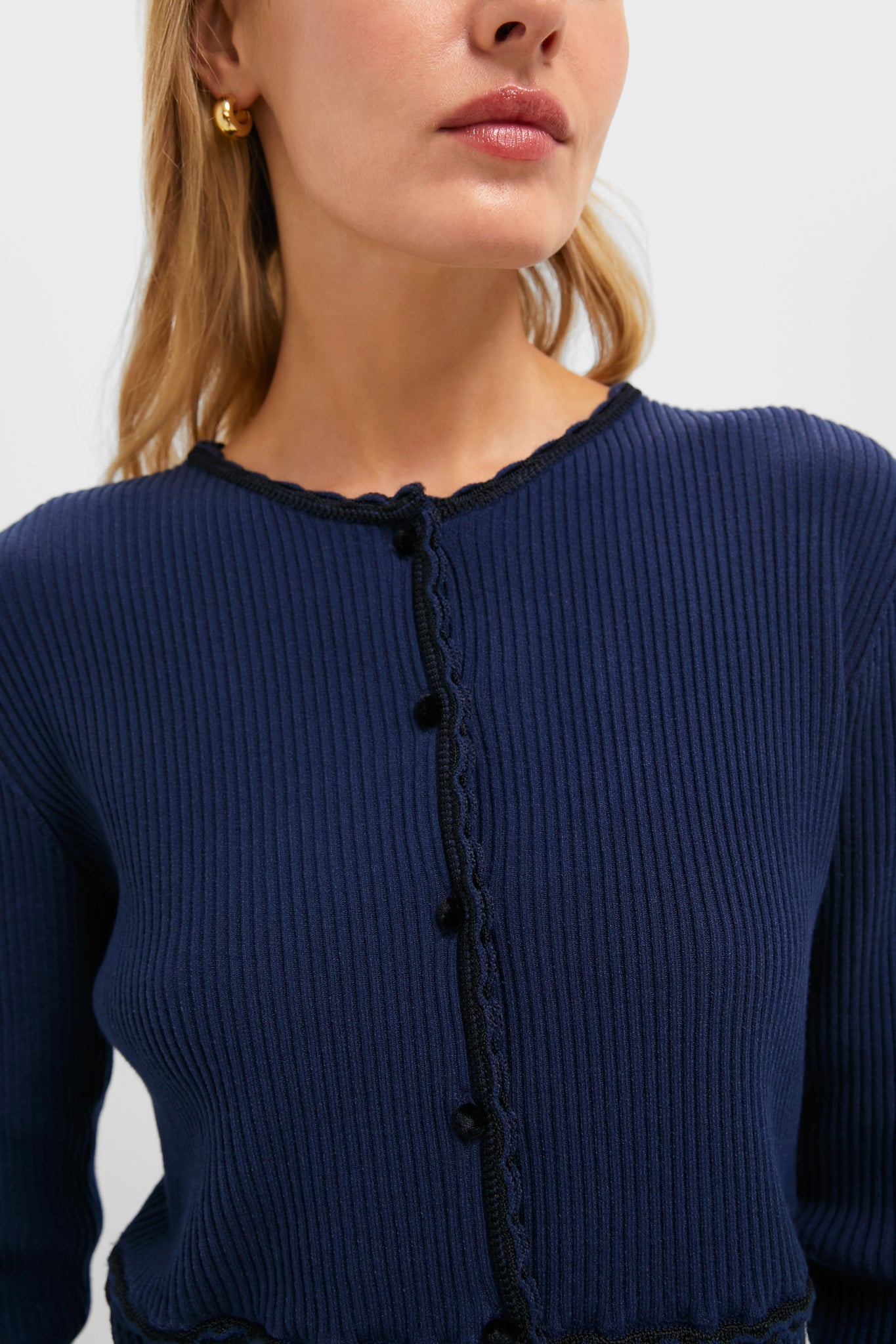 Navy Knit Lily Cardigan