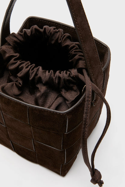 Woven Tmoro Suede Laith Top Handle Bag
