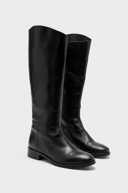 Black Leather Ryder Boots
