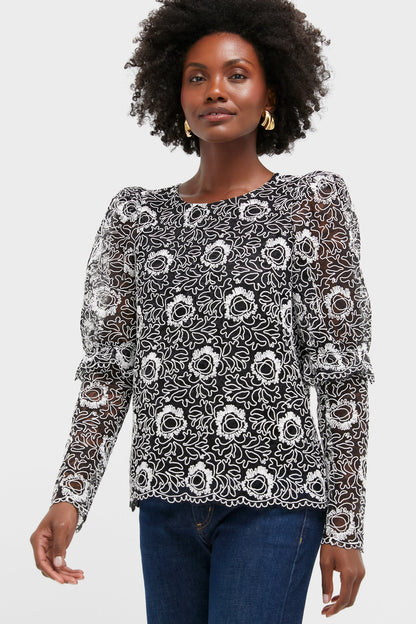 Black Lace Baldwin Blouse