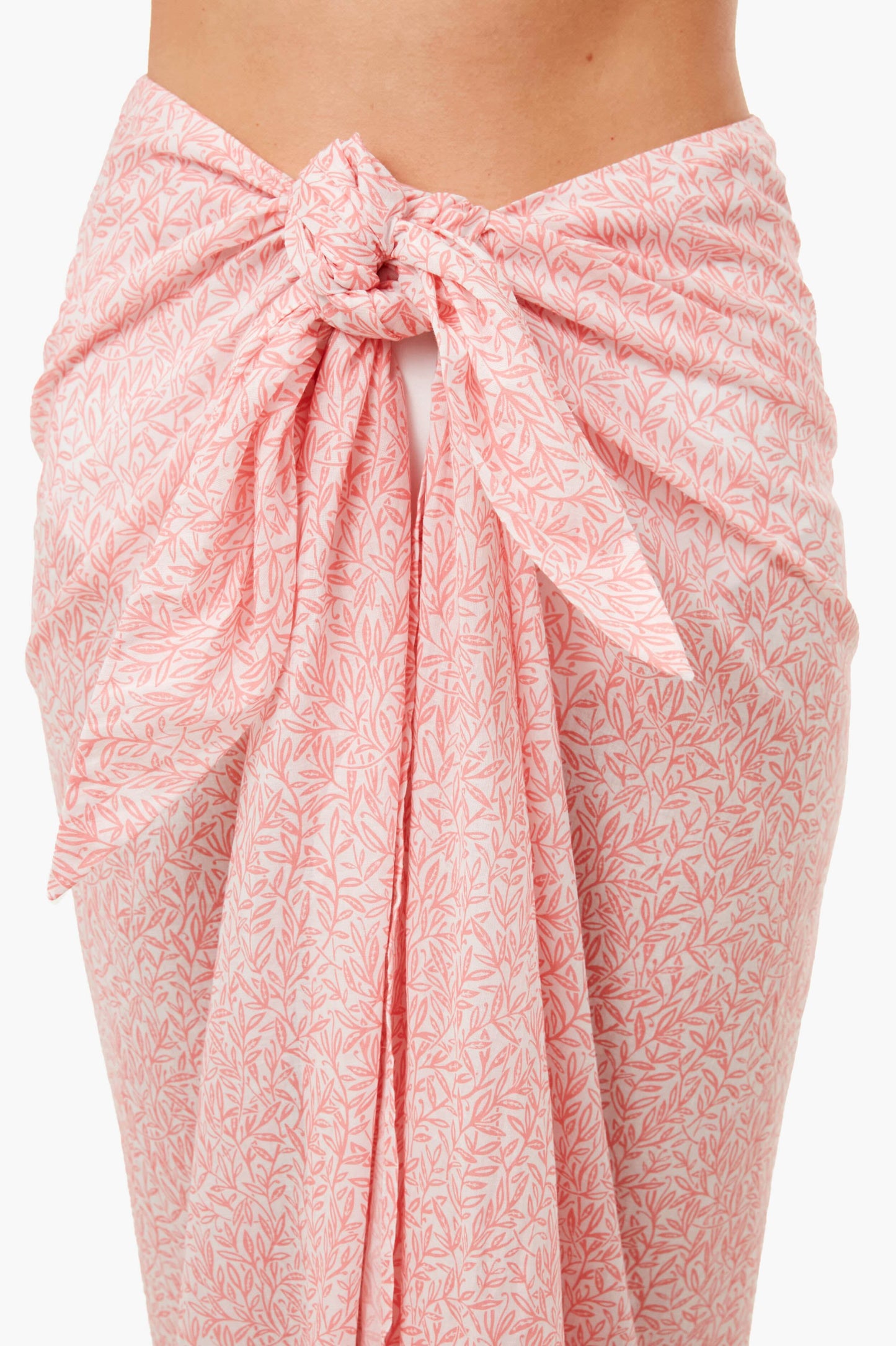 Rosette White Full Length Pareo