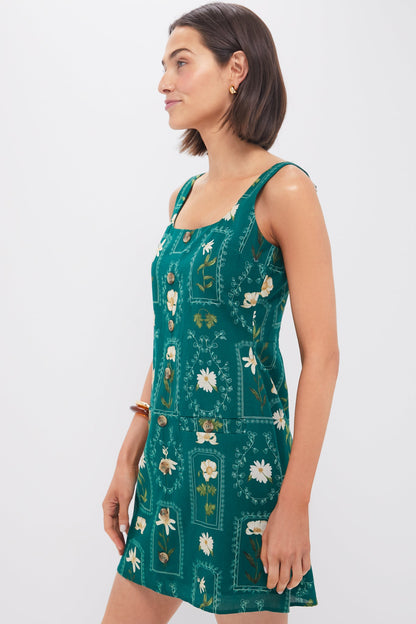 Teal Stem Merrit Mini Dress