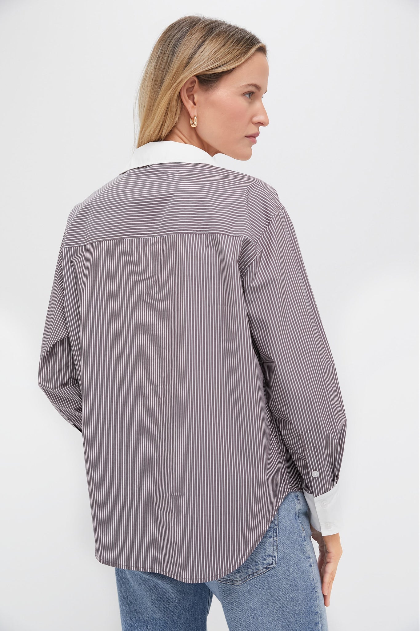 Red Stripe Nadine Boyfriend Button Down