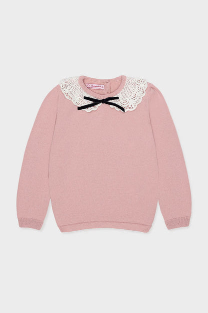 Dusty Pink Blanca Merino Wool Girl Jumper