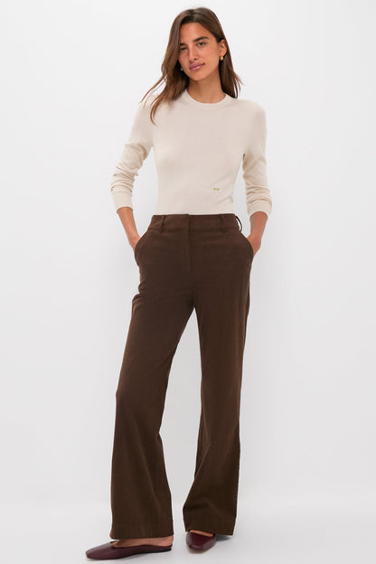 Sandstone Cashmere Silk Long Sleeve Katie Tee
