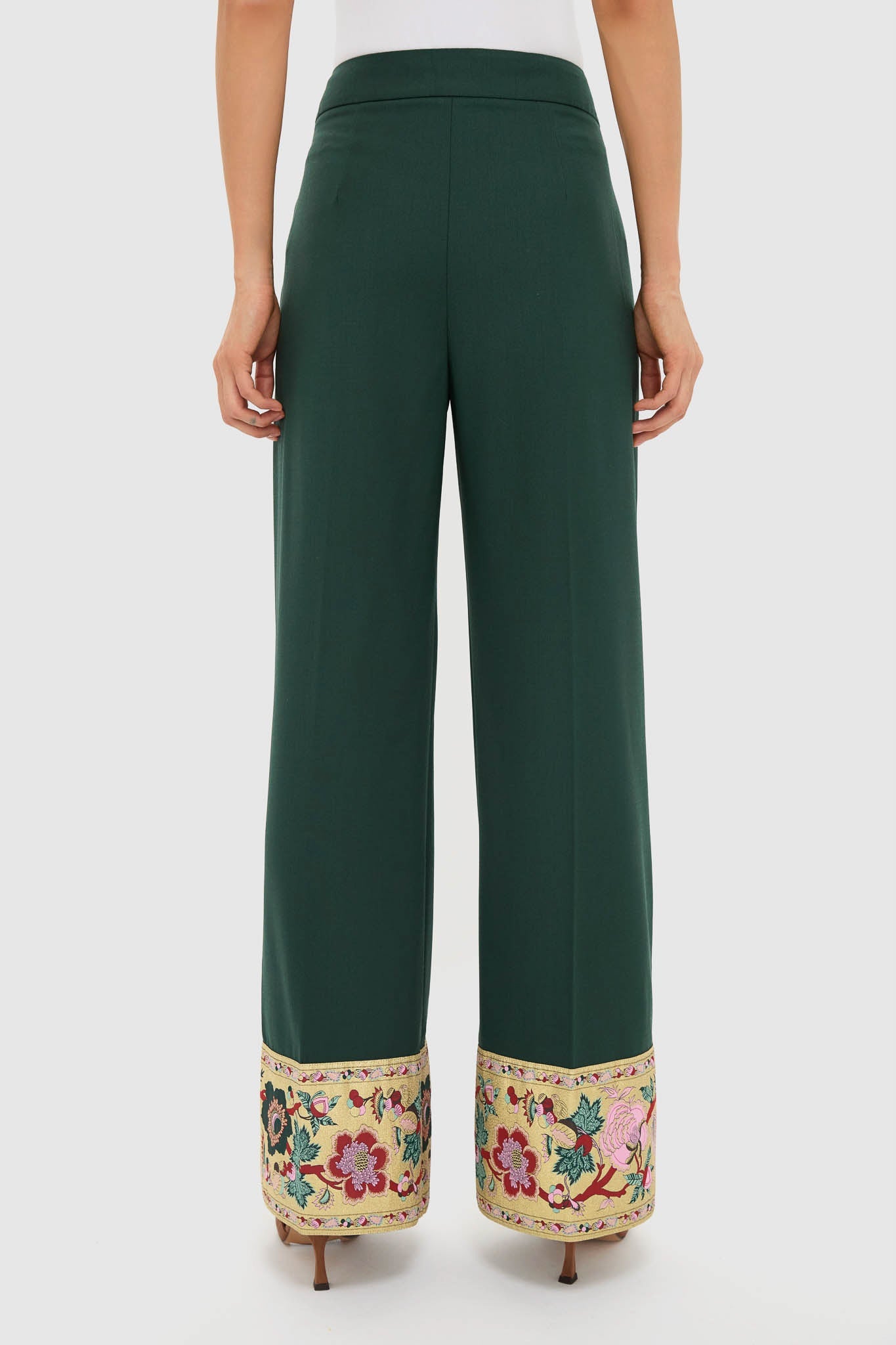 Garden Scrollwork Jacquard Cuff Erin Pants