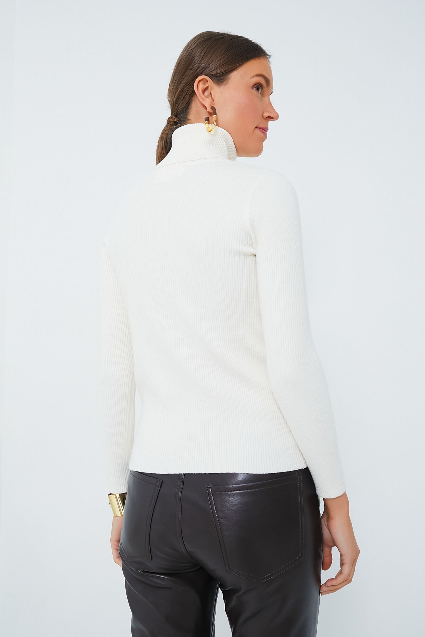 Winter White Andover Ribbed Turtleneck