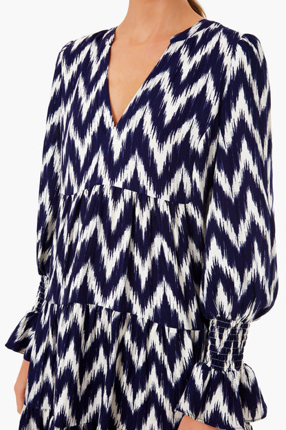 Navy Ikat Kenzo Dress