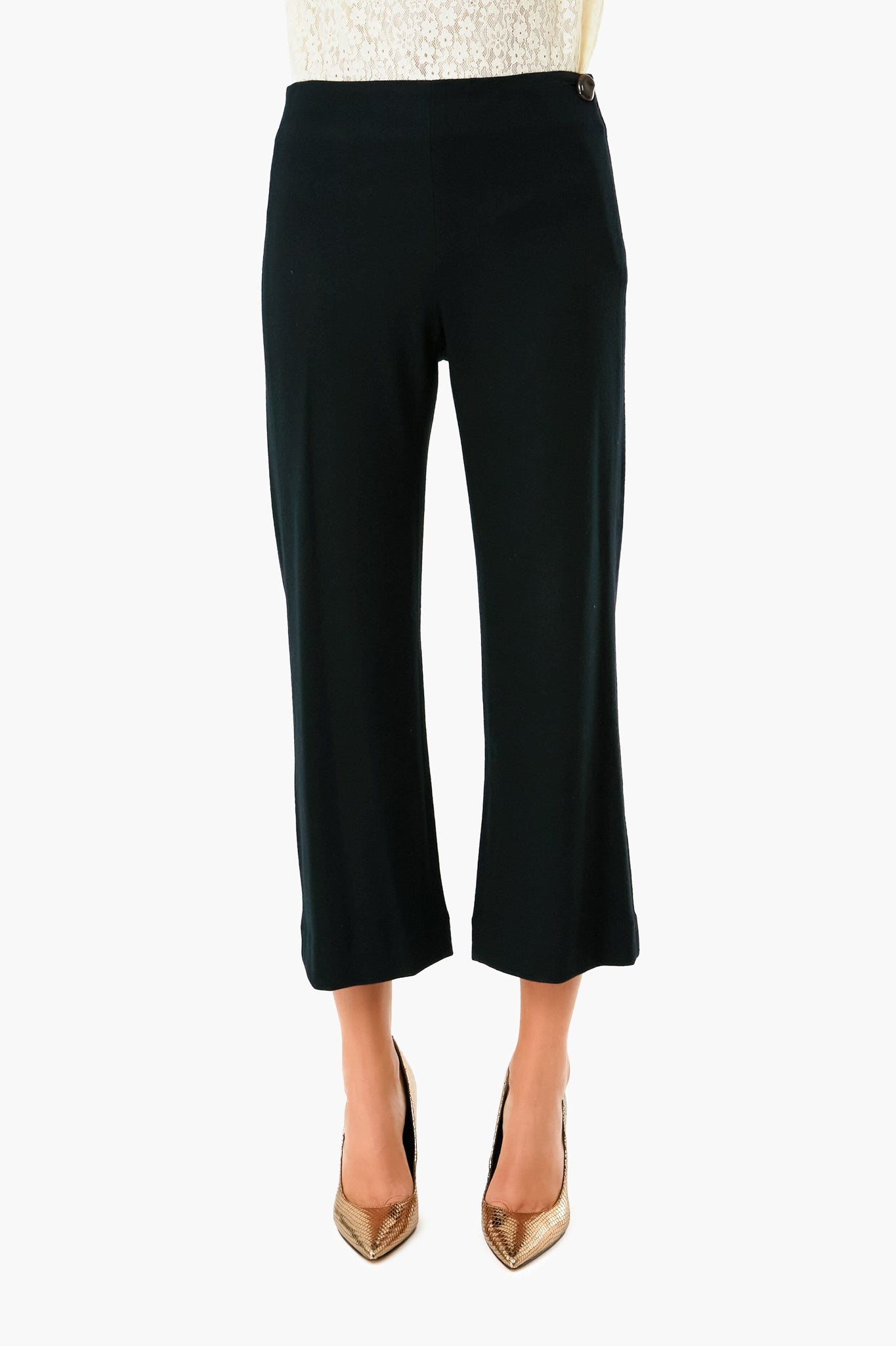 Black Cozy Easy Flare Pant