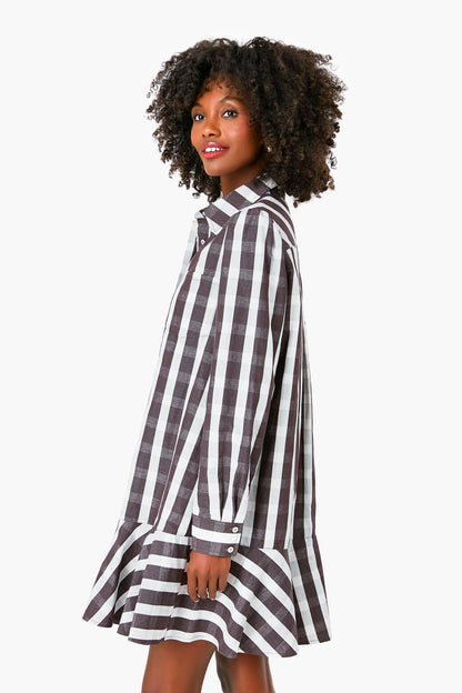 Espresso Check Callahan Dress