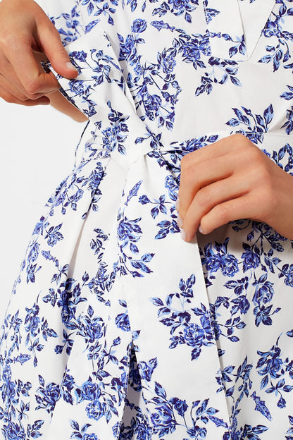 Vintage Rose Blue Ankita California Poplin Dress