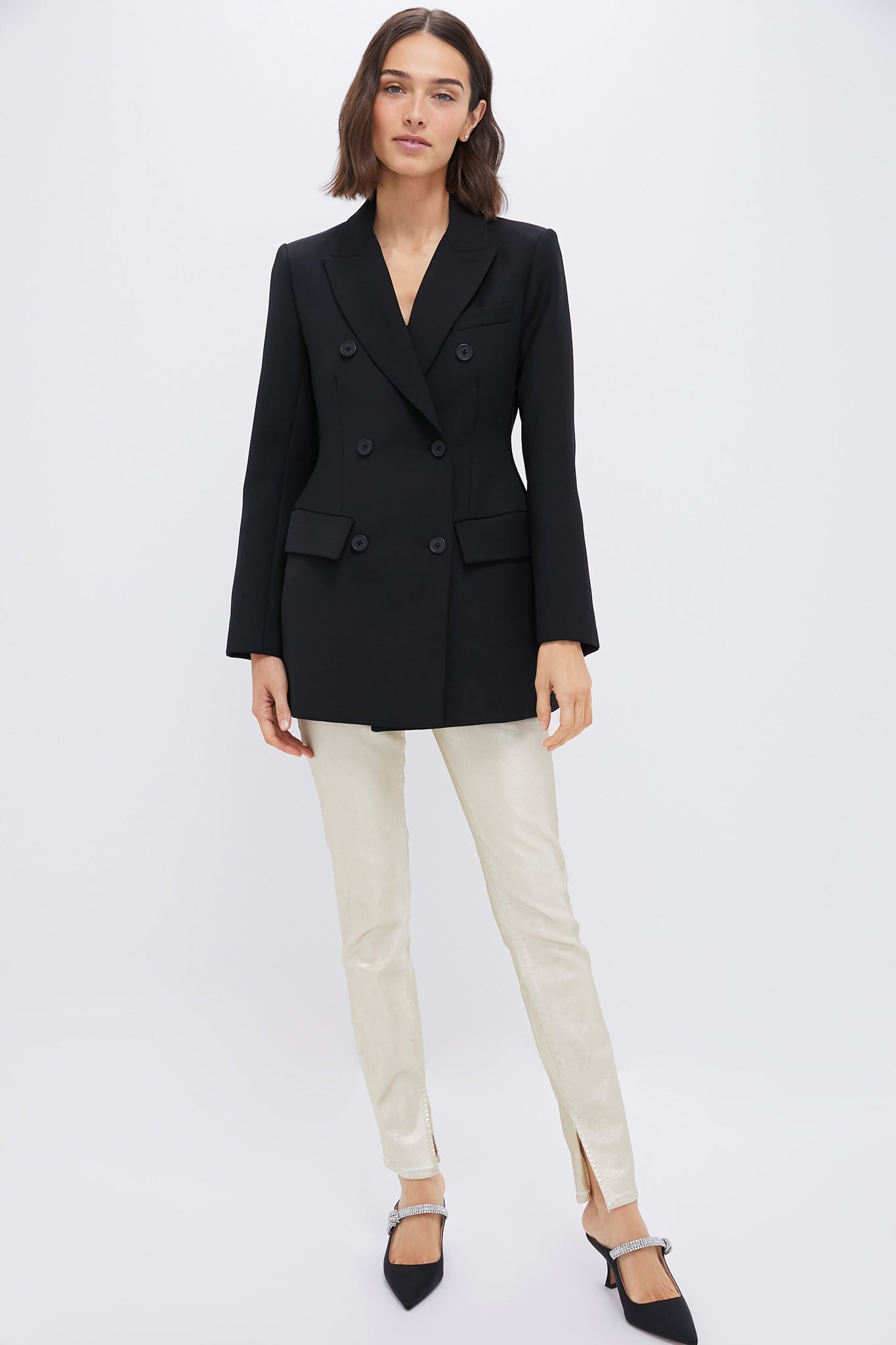 Black Sculpted Olivier Blazer