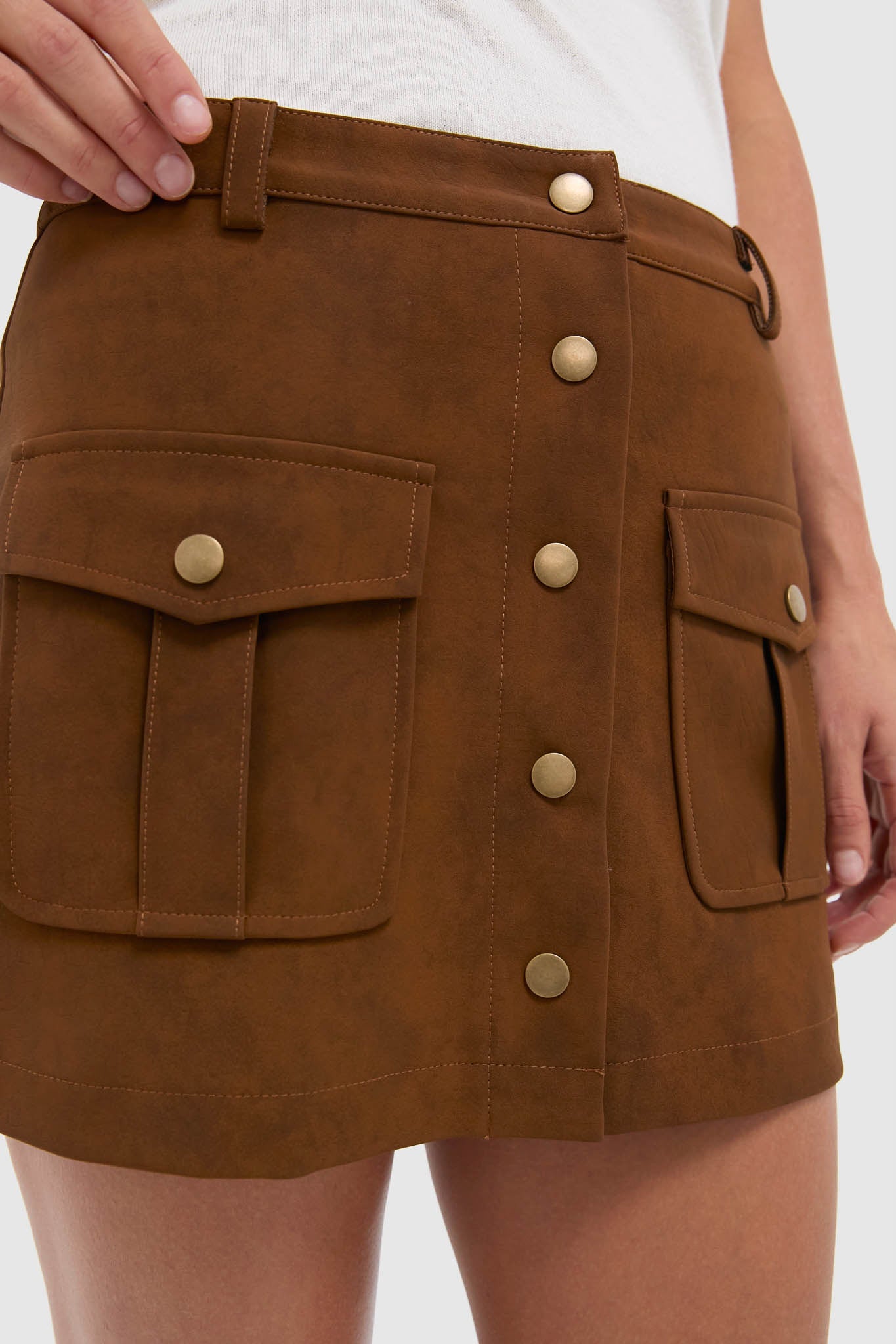 Brown Eloise Mini Skirt