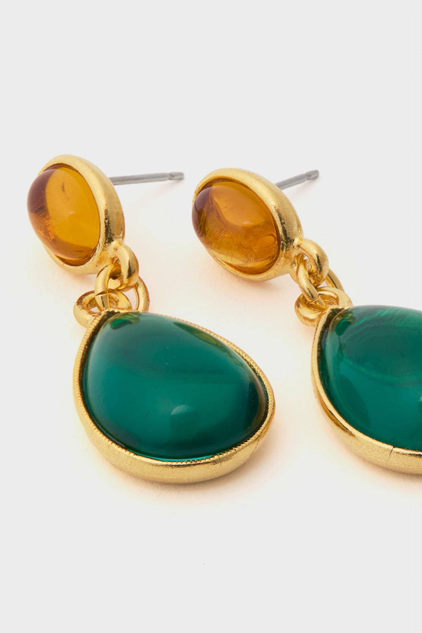 Teal and Yellow Earrings