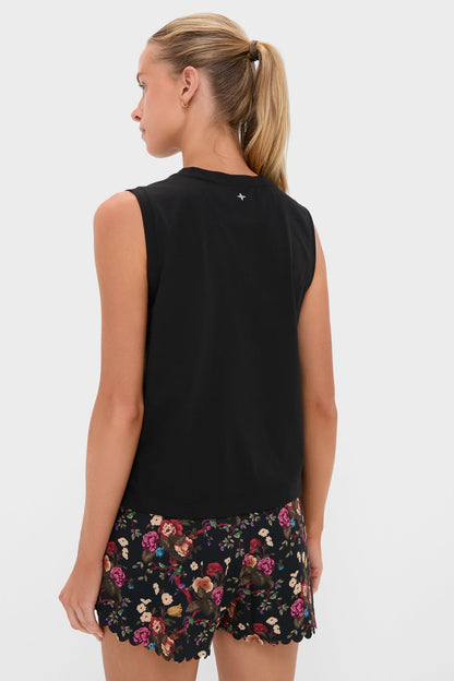 Black Performance Cotton Sasha Tank