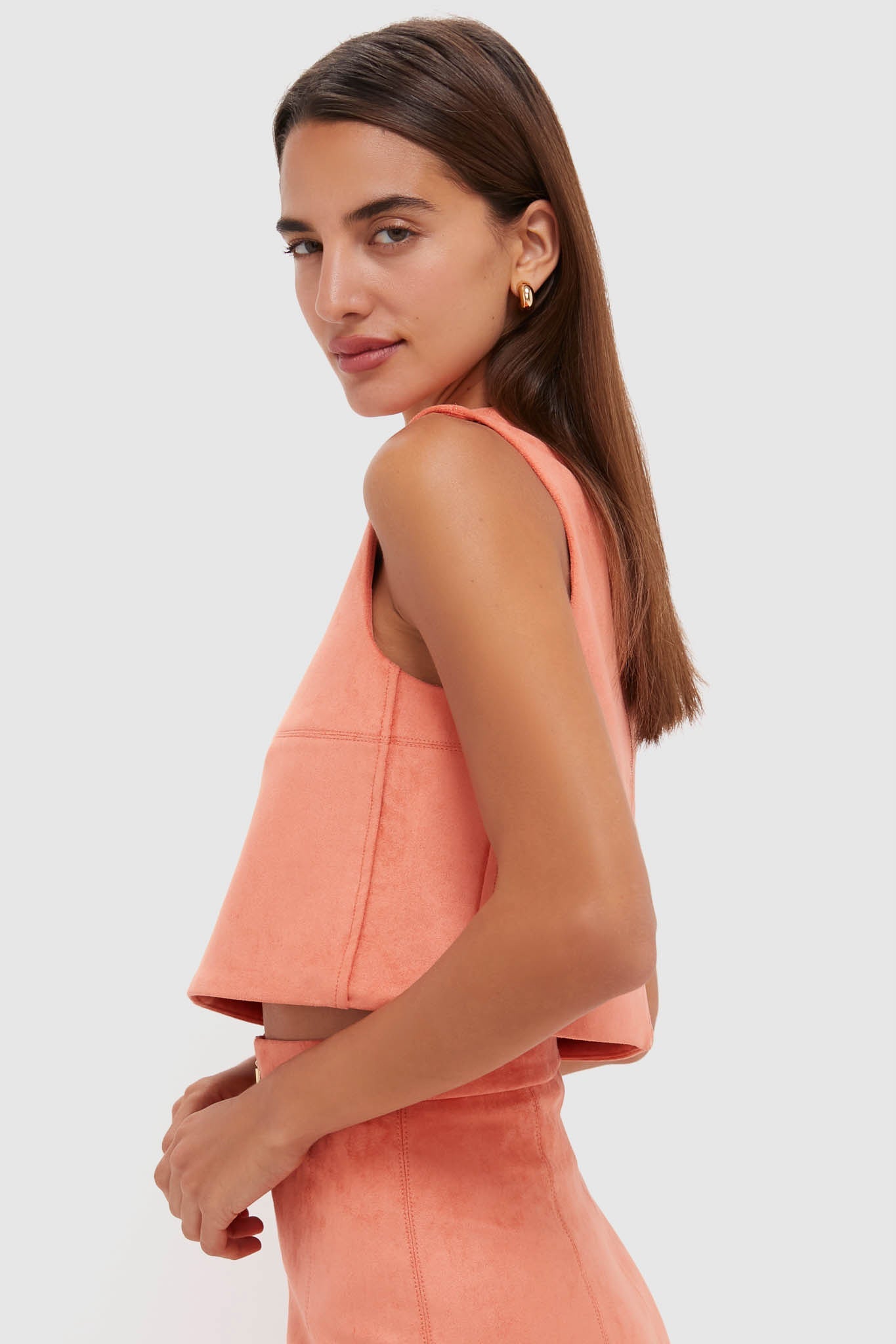 Amber Suede Marni Top