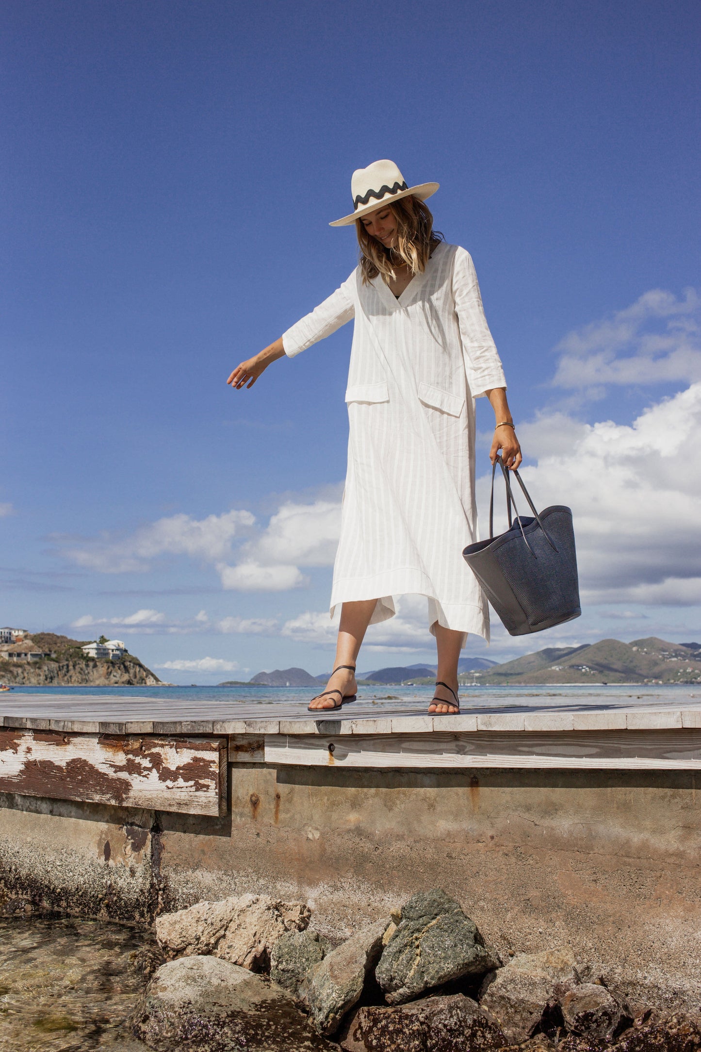 White Carolina Caftan