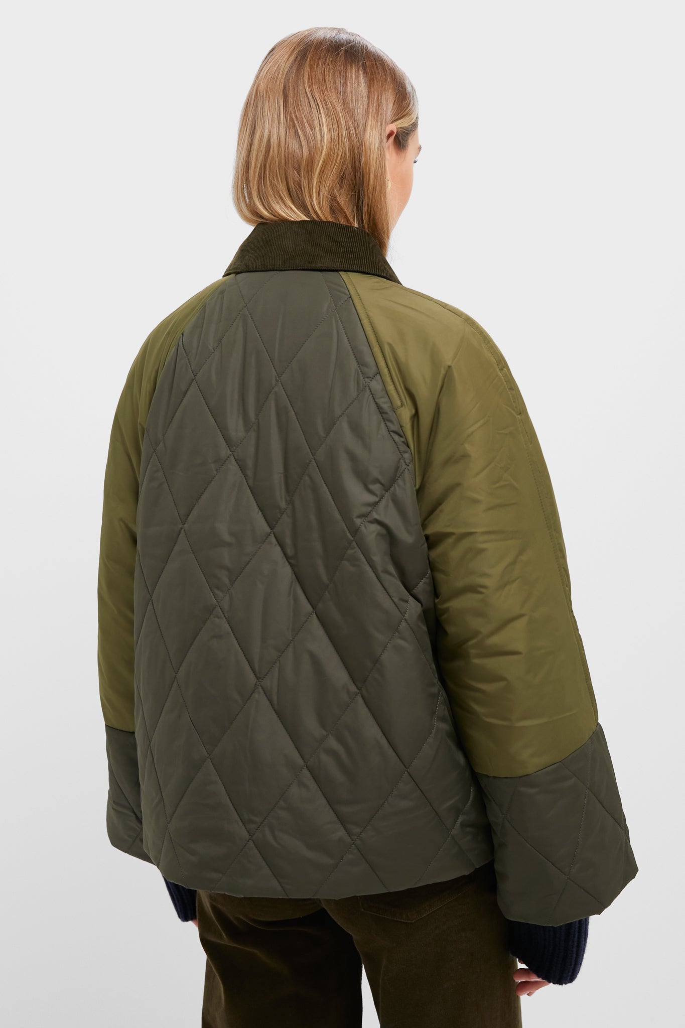 Olive and Dark Moss Martha Quilted Jacket