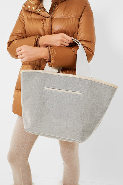 Gray Marled Tote Bag