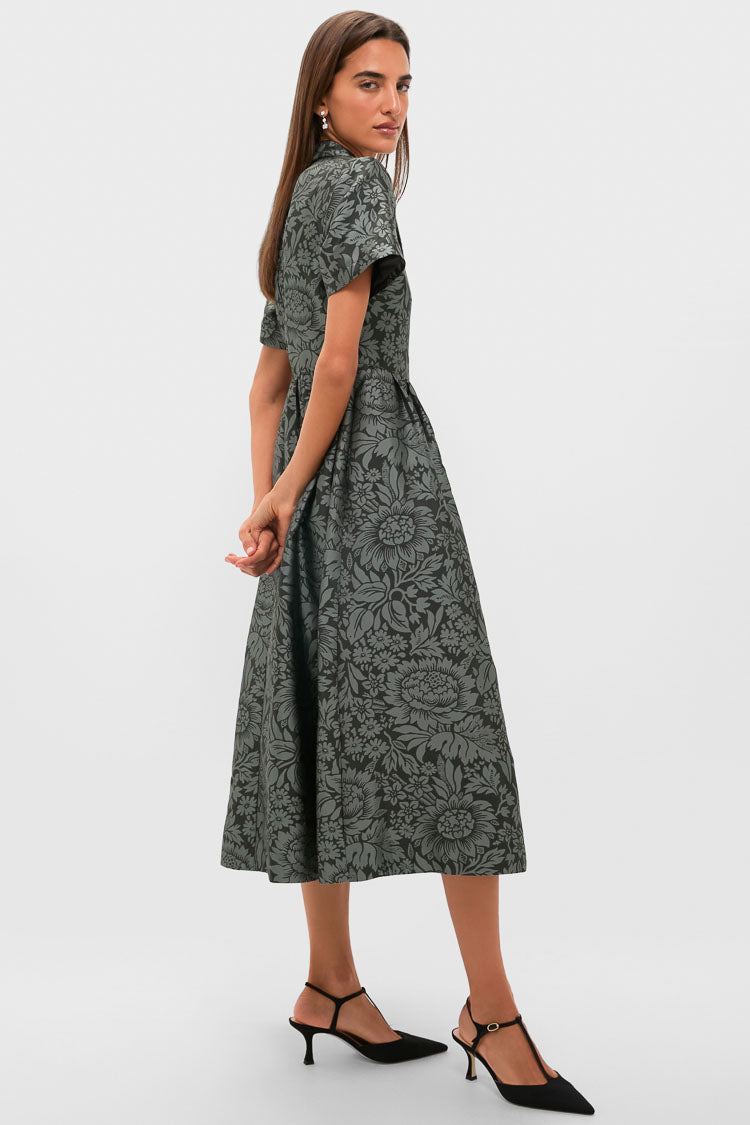 Emerald Mirasol Jacquard Adelaide Dress