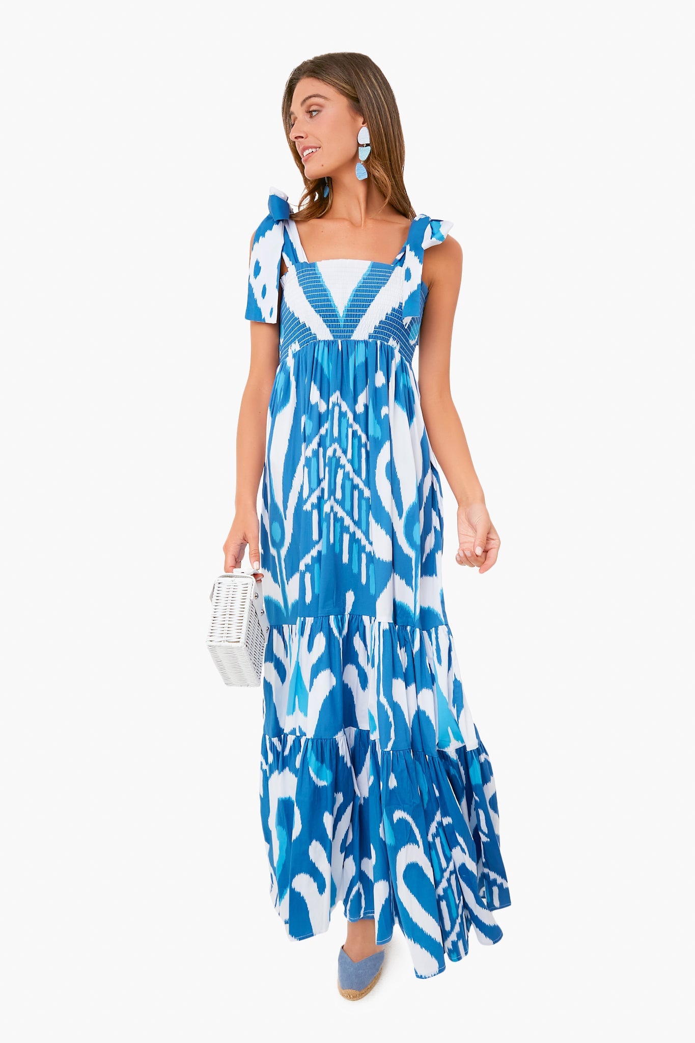 Exclusive Navy Heart Ikat Kelly Dress