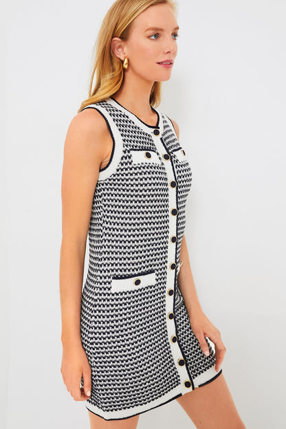 Navy Stripe Bardot Dress