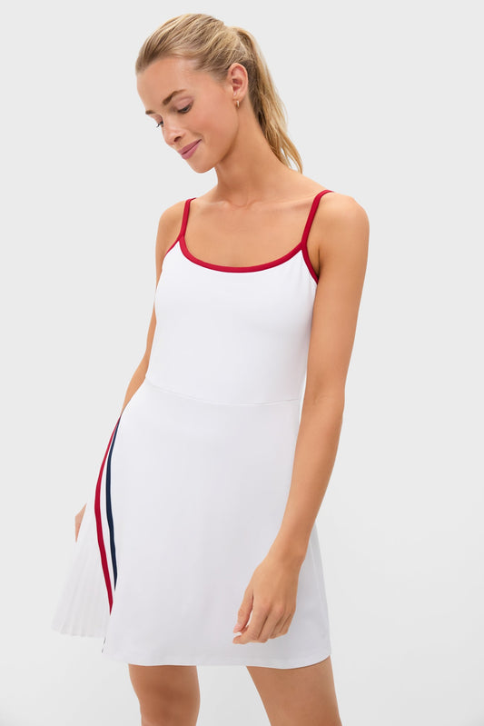 White Performance Jersey Cleo Tennis Tank Dress