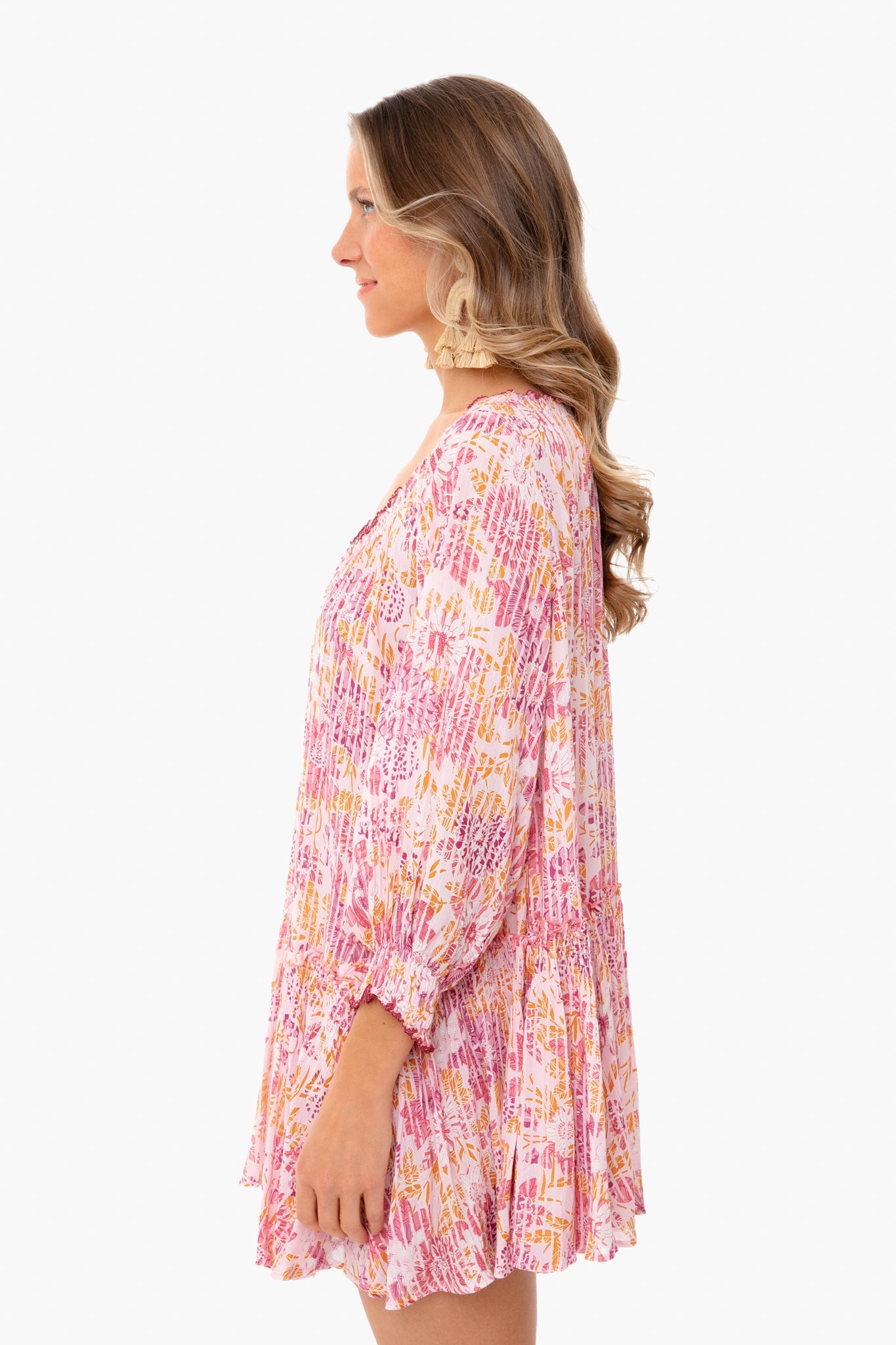 Pink Marigold Tesorino Drop Waist Dress