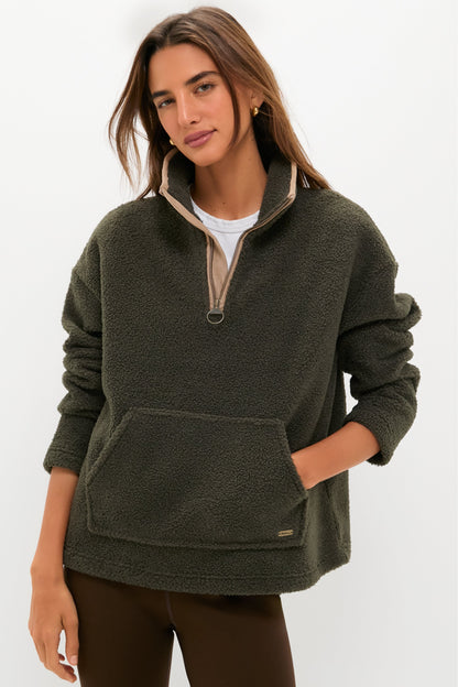 Olive Bamburgh Fleece Pullover