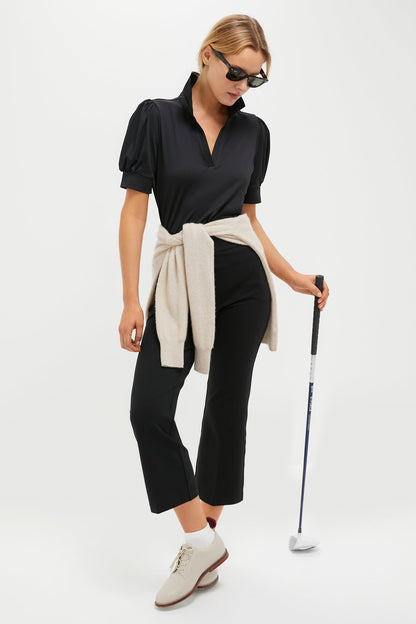 Black 25 Inch Cropped Compression September Pant