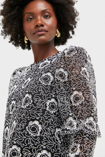 Black Lace Baldwin Blouse