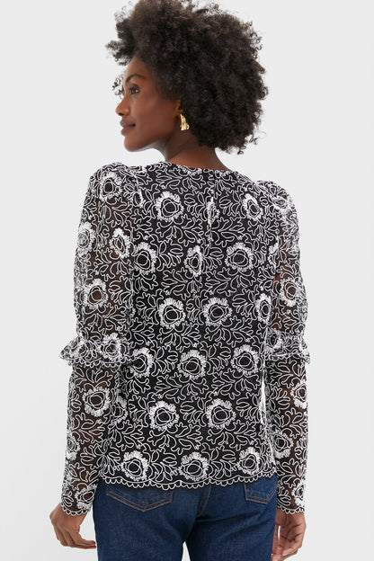 Black Lace Baldwin Blouse