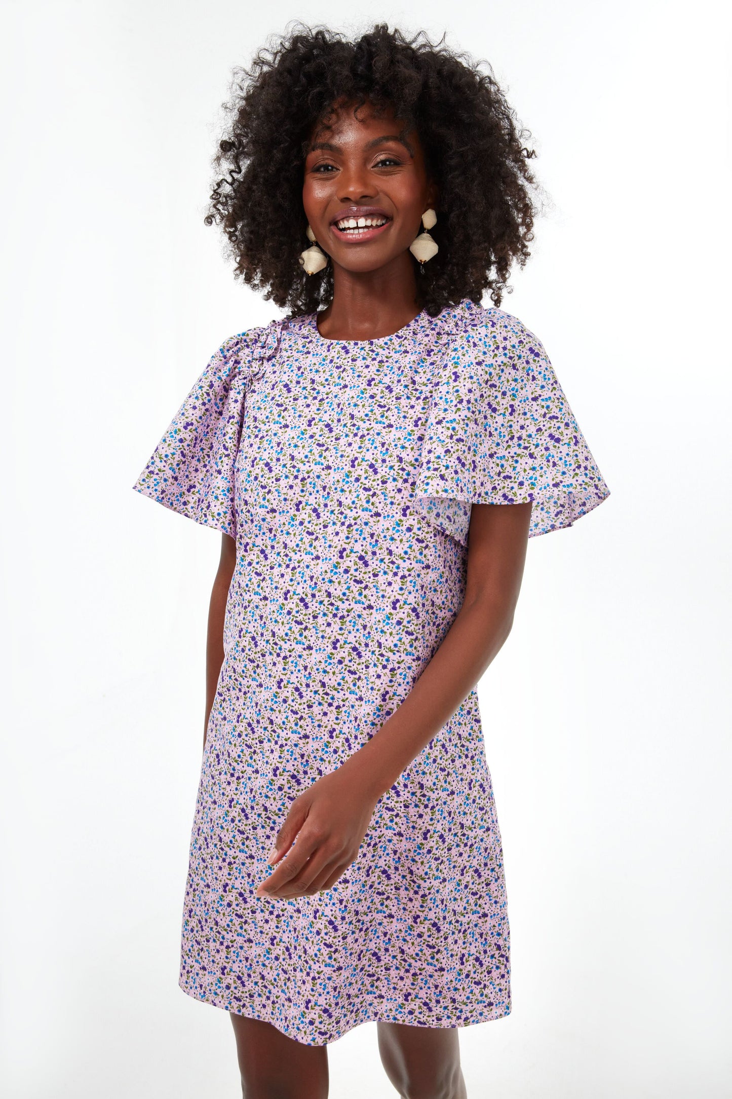 Lilac Floral Viola Mini Dress