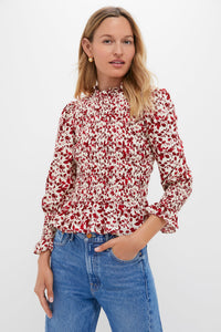 Red and Cream Floral