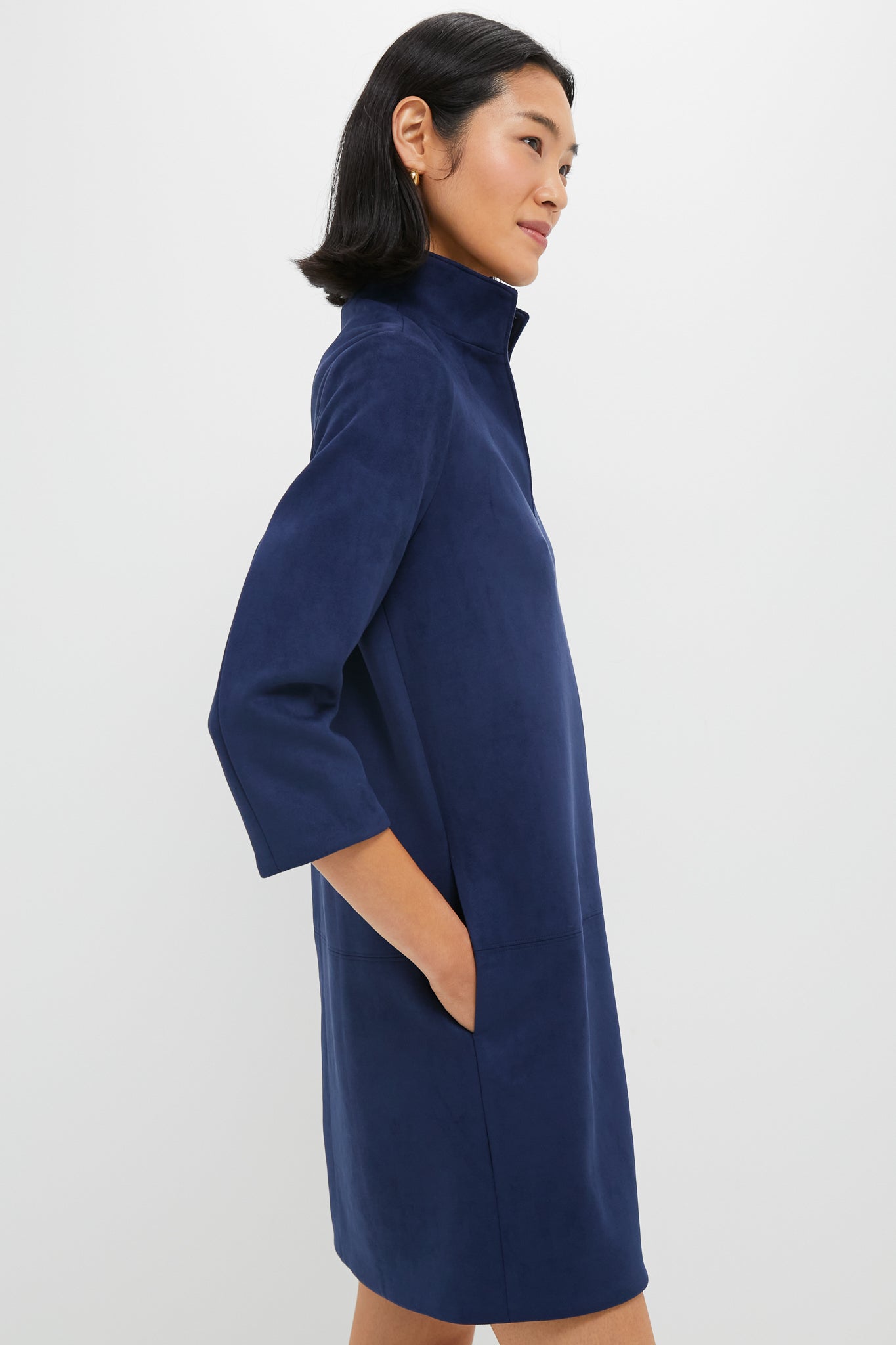 Midnight Blue Vegan Suede Clifton Dress