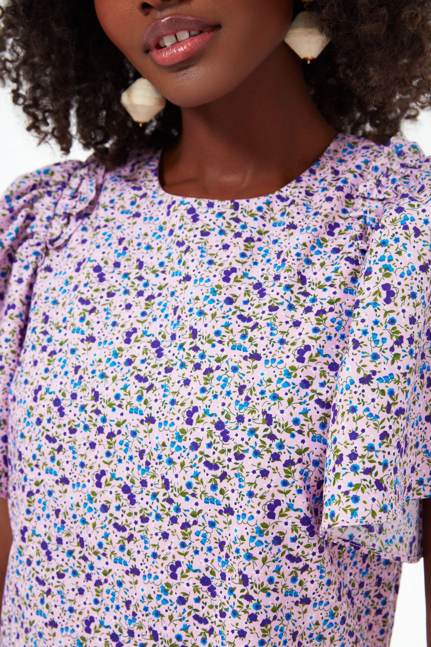 Lilac Floral Viola Mini Dress