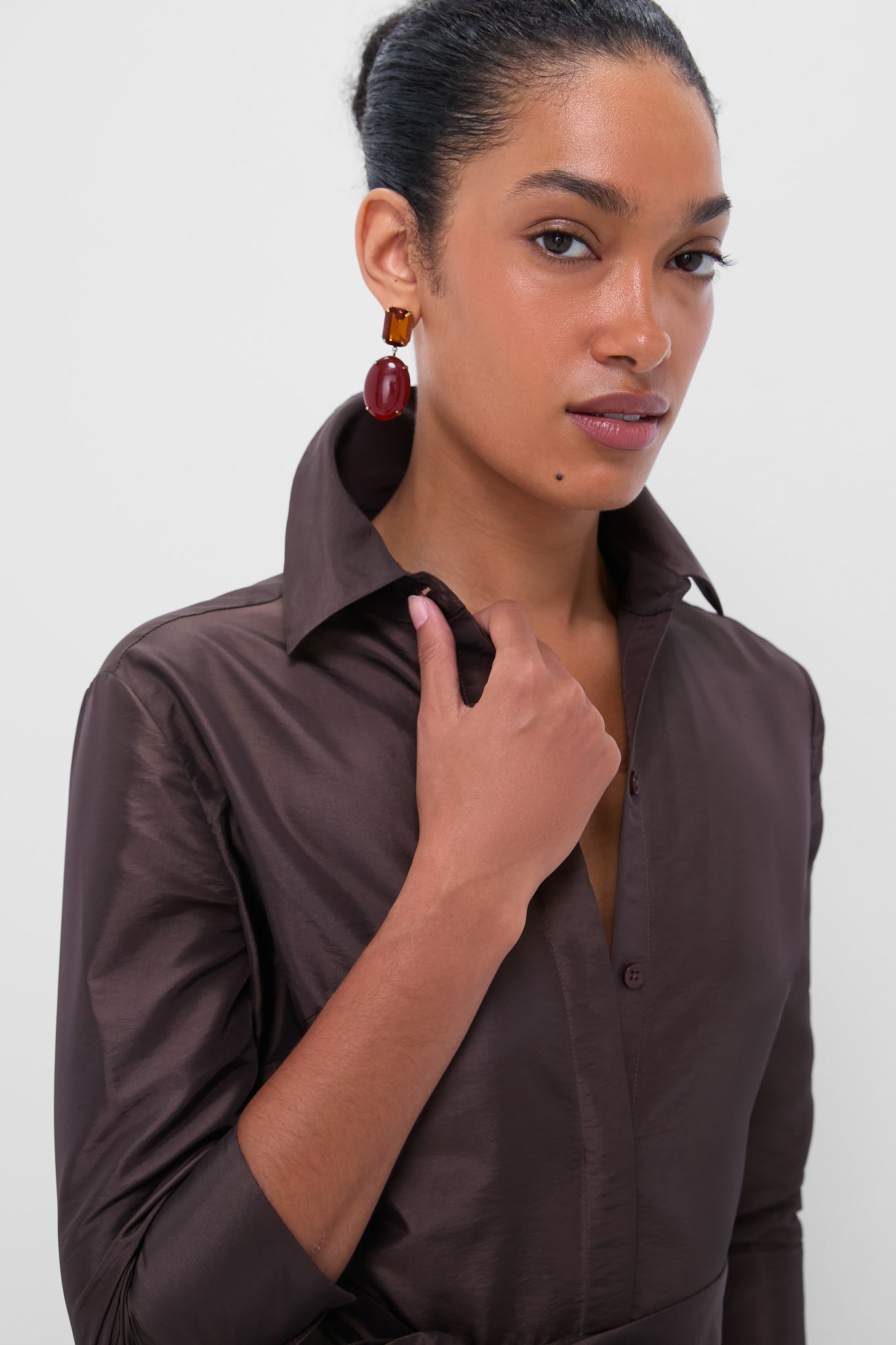 Chocolate Julip Belted Gown