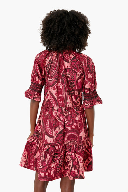 Fall Paisley Berry Halima Dress