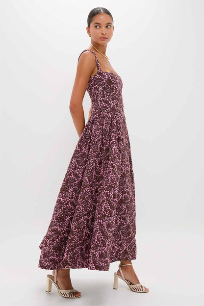 Mulberry Jacquard Sylvie Midi Dress
