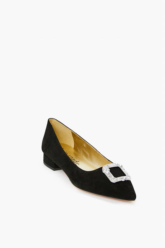 Black Buckle Up Flat