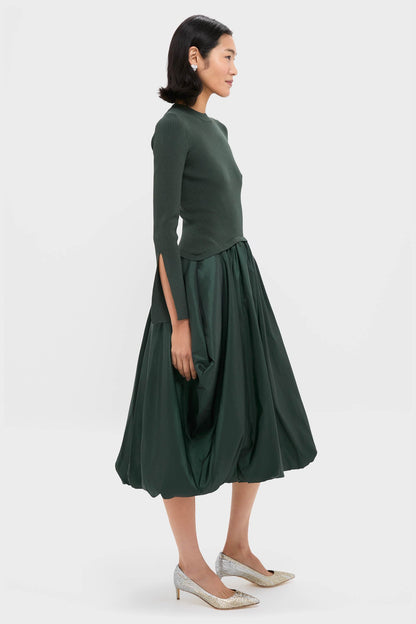 Cypress Kenlie Long Sleeve Mock Neck Midi Dress